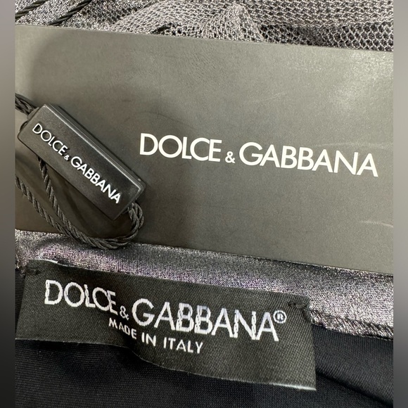 KIM DOLCE and GABBANA Long foiled jersey and tulle midi dress - Picture 13 of 14